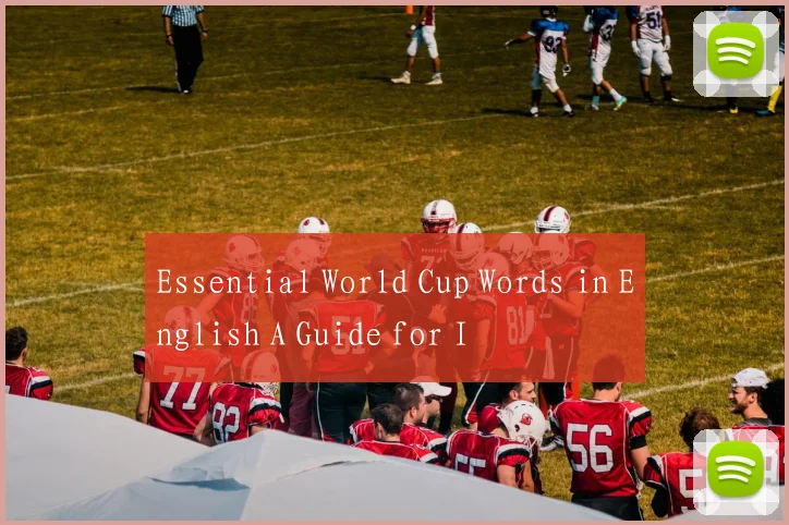 Essential World Cup Words in English A Guide for I